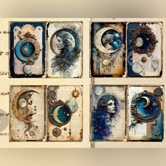 (3 for $20)54pcs Mystical Background Paper And Sticker Set - Picture 5 of 7